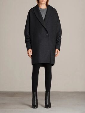 ALLSAINTS Kenzie Ruche Coat XS
Black